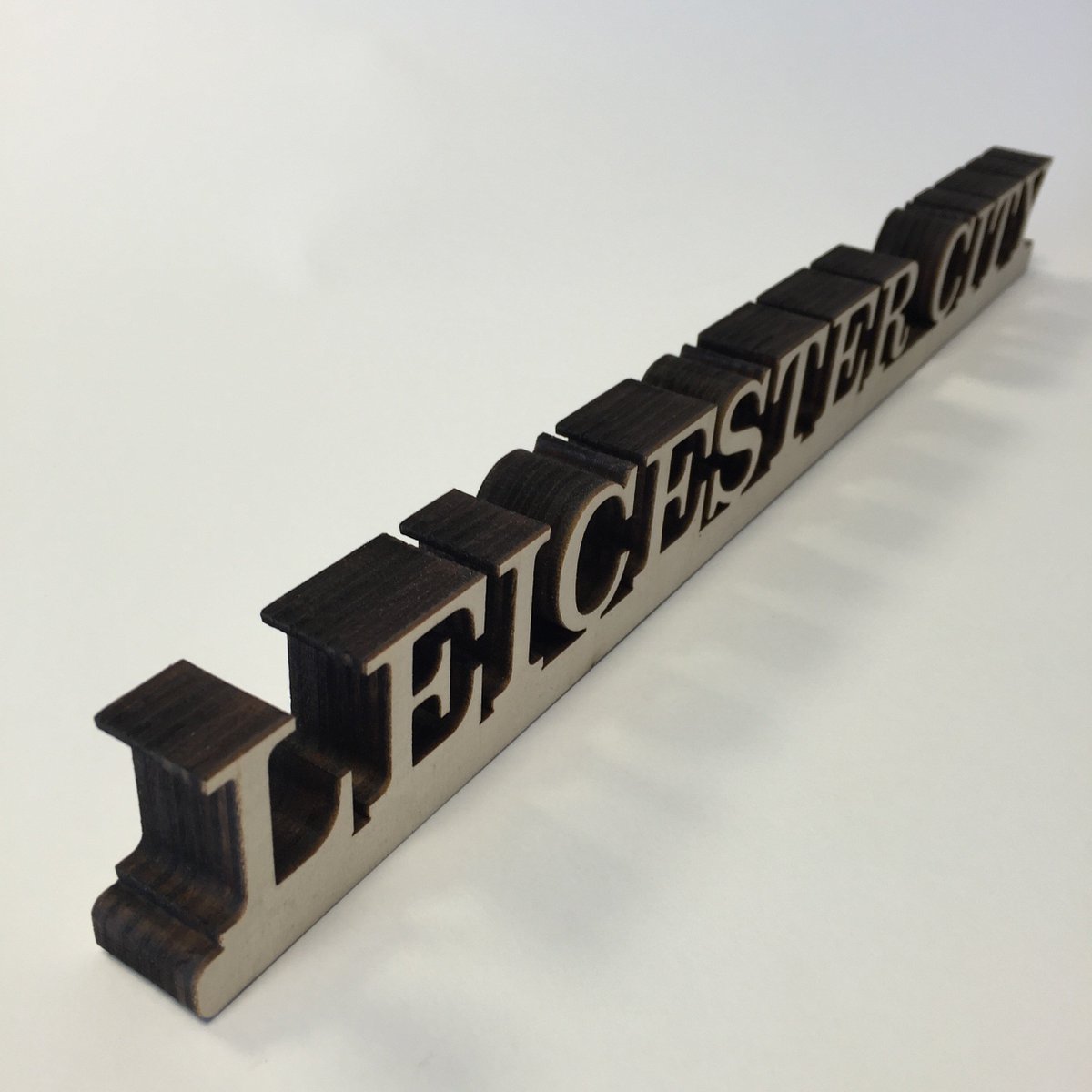 drcbt1's tweet image. Well done to Leicester City FC - premiership champions. #lasercut #creativeprocesses @Dayfold
