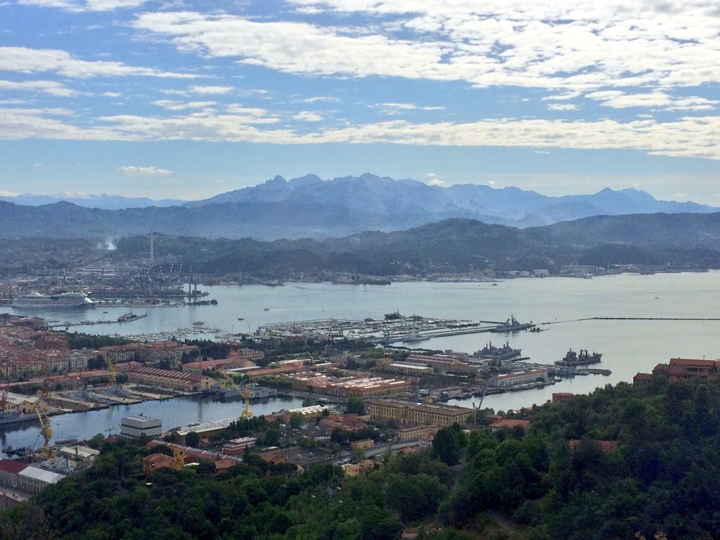 InsightAnna's tweet photo. Stunning views over the Gulf of #LaSpezia today. #insightmoments #come2europe #countryroads #cinqueterre https://t.co/VcwCoQ72v6