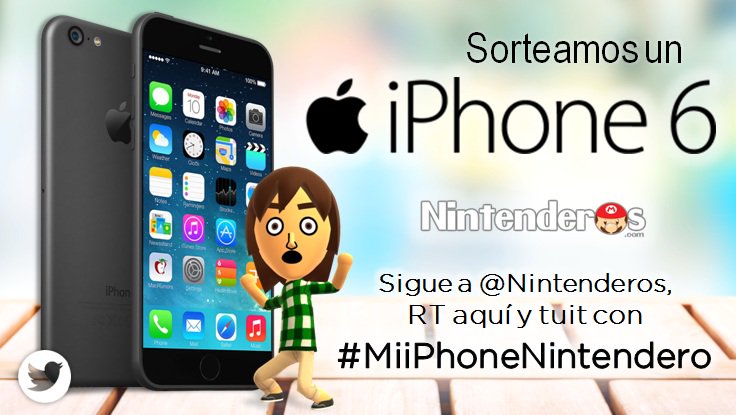 ¡Sorteamos un iPhone 6! Síguenos, RT aquí y tuit con #MiiPhoneNintendero para optar a ganar nintenderos.com/2016/05/sortea…