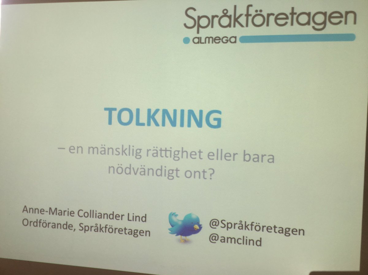 Nu föreläser vi om tolkning på Etablering &amp; Migration arrangerat av @RegionKronoberg på Växjö Konserthus #i9n