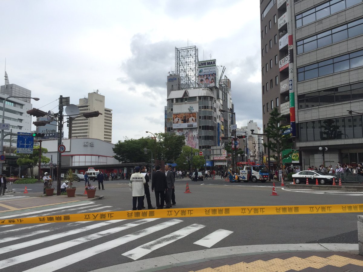 まちなかふぉと 三ノ宮駅北側 車暴走事故 警察による現場検証 発生から5時間以上に渡り行われた 神戸市 三ノ宮 交通事故 車暴走