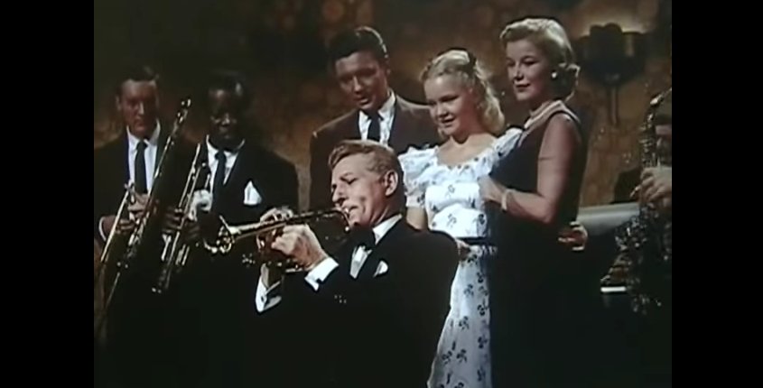 errececarrera's tweet photo. #JazzFilms The Five Pennies scene 1959 about Loring #RedNichols w #DannyKaye #LouisArmstrong https://t.co/1pexsCBYd3 https://t.co/o4kaHq34PJ