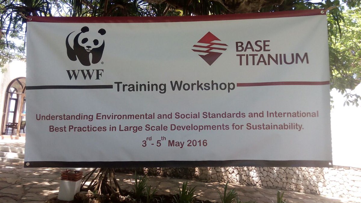CEO_WWFKenya's tweet photo. Giving my opening remarks @ the Int Best Practice Workshop in Kwale organized by @WWF_Kenya &amp;Base Titanium Resources https://t.co/yYBDYoomGU