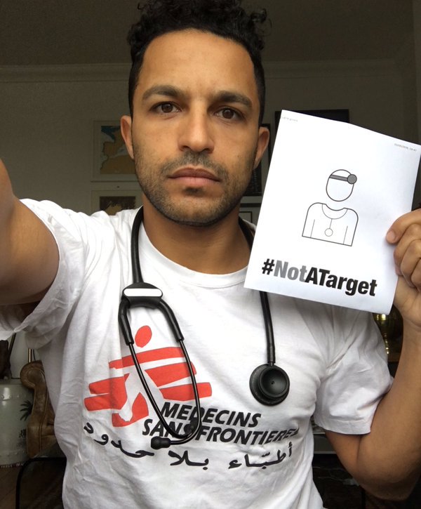 MSF_ITALIA's tweet photo. Chiediamo al Consiglio di Sicurezza @UN di ribadire che gli ospedali non sono un bersaglio. Sei con noi? #NotATarget https://t.co/naswTg06yg