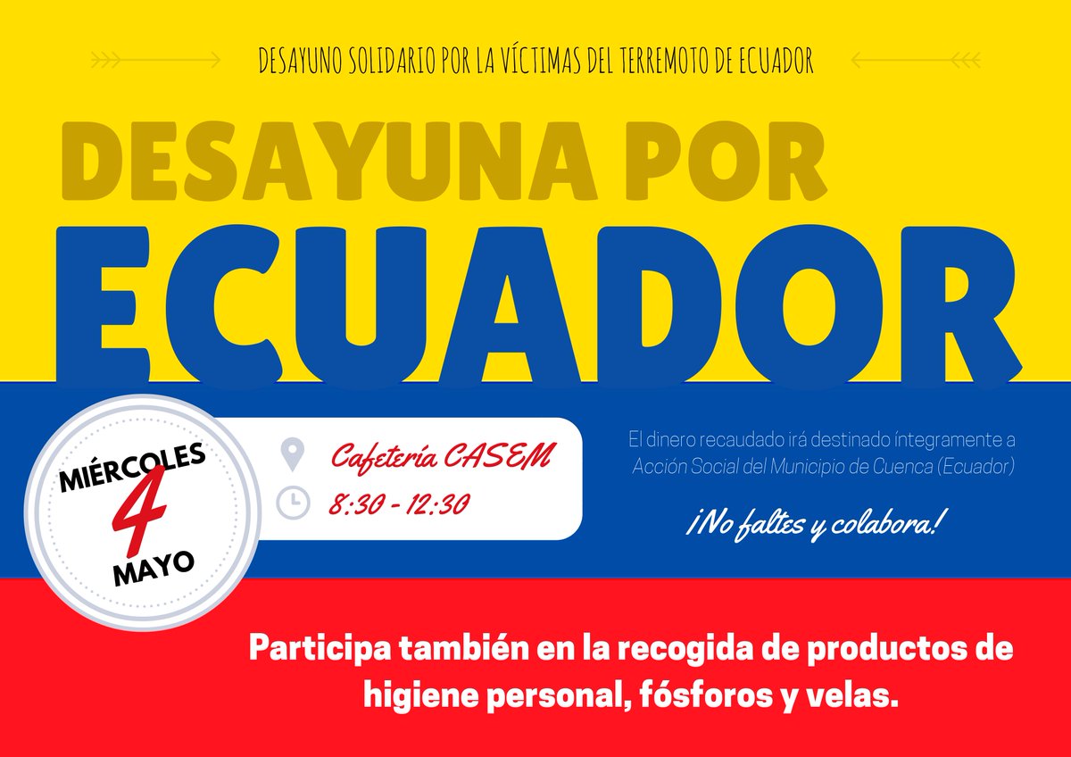 Alumnos_MaryAmb's tweet photo. Recordad, mañana tenéis una cita para desayunar solidariamente. ¡Os esperamos! https://t.co/ojCiRSOHoJ