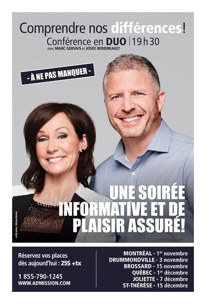 melanybernier's tweet photo. Conférence "Comprendre nos différences!" Photo:https://t.co/QkbMekpQWt
@JoseeBoudreault et Marc Gervais. #conference https://t.co/7i0oCmoKnP