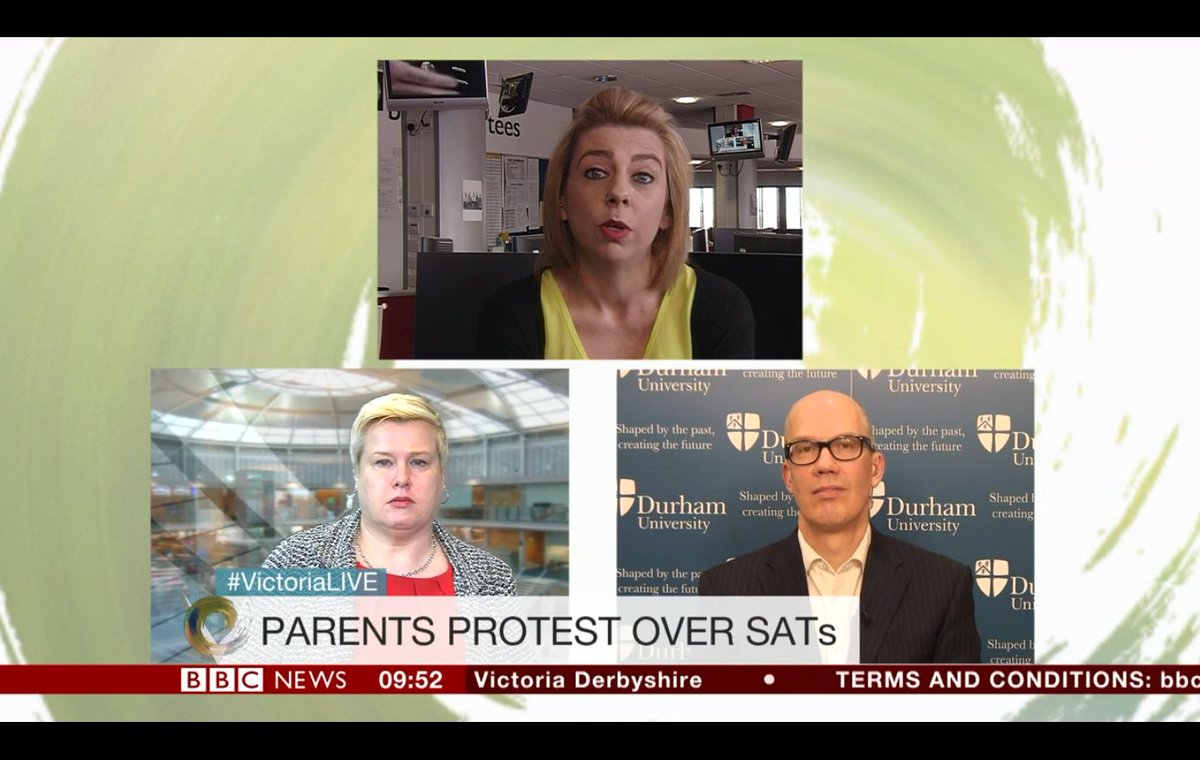 Globelynx's tweet image. Are tests too hard for 6 year olds? @ProfCoe of @durham_uni took part in the #ParentProtest debate on @BBCNews today