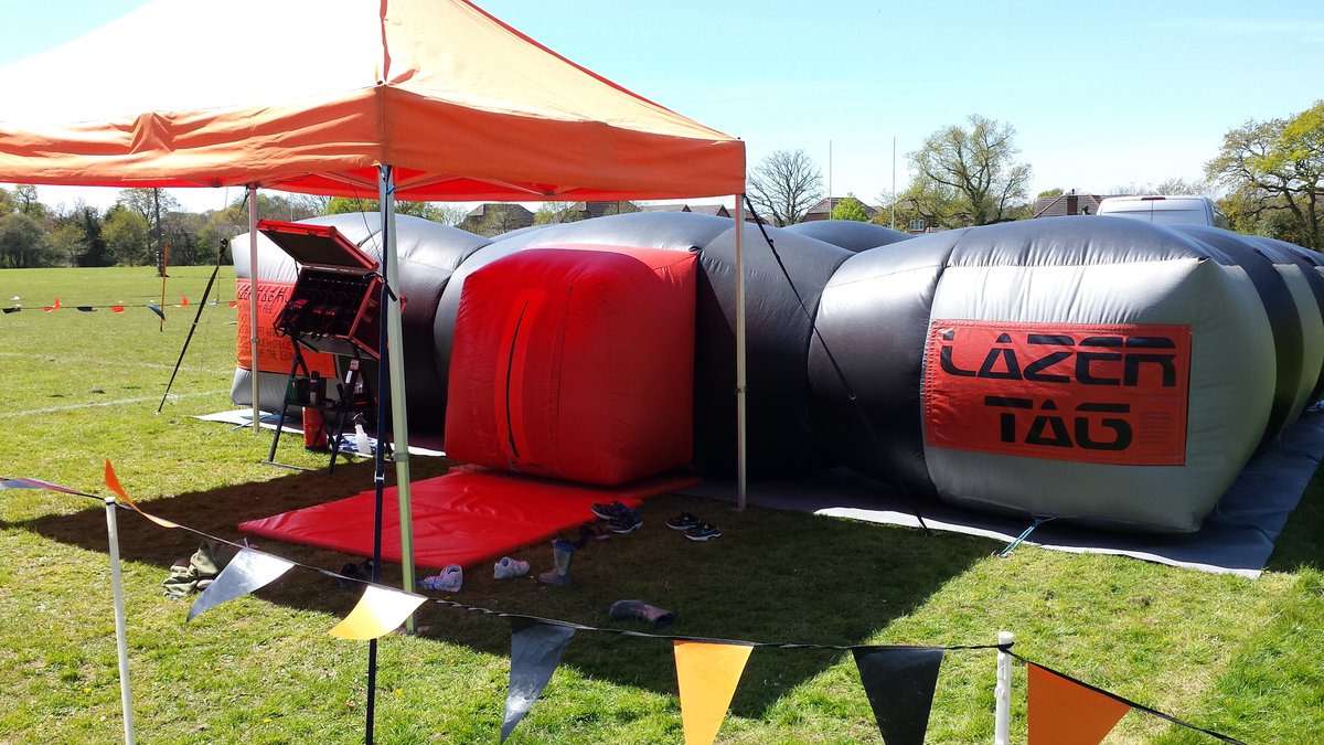 AltitudeEvents's tweet photo. Mobile Laser Tag party in Burgess Hill yesterday! They even found blue sky!! #lasertagparty #inflatablelasertag https://t.co/E7WxSyLdJK