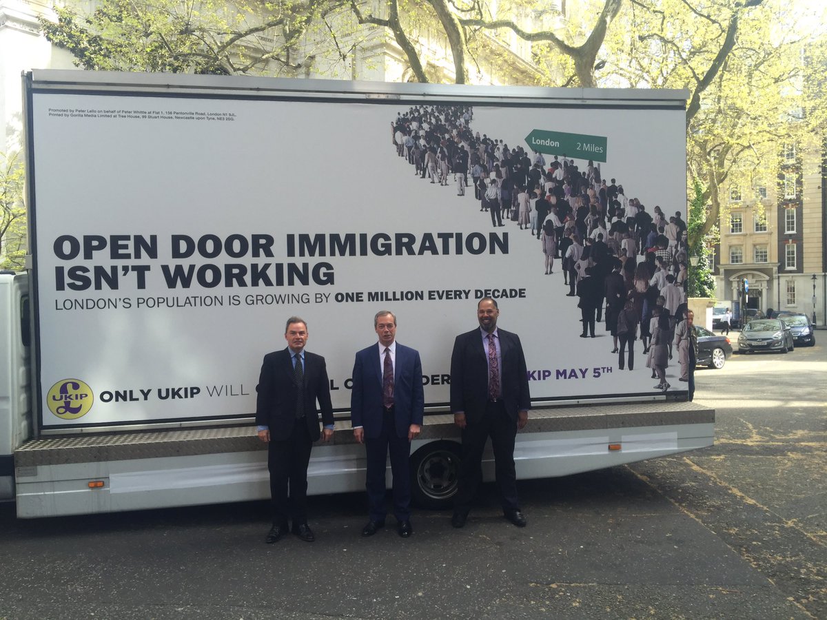 Nigel Farage on Twitter "Just launched UKIP's poster campaign in