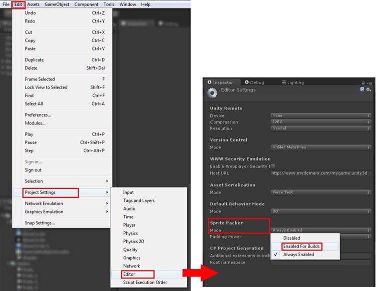GFX47's tweet image. On projects using lots of textures, disable sprite packing in editor to avoid freezes on play.
#UnityTips #GameDev