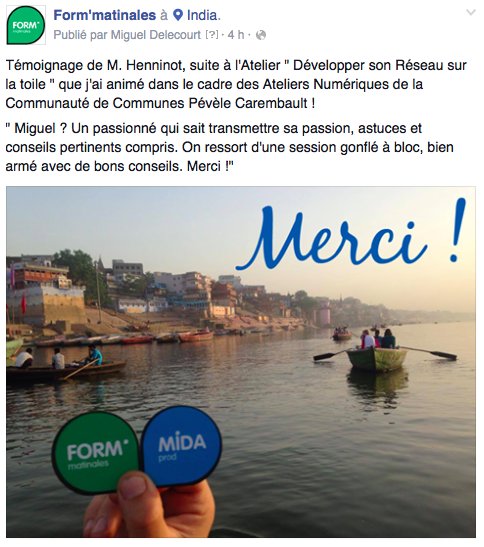 midaprod's tweet photo. Témoignage de M. Henninot, suite à l'Atelier " Développer son Réseau sur la toile "! #Formmatinales #Midaprod https://t.co/fVfM3s65kh