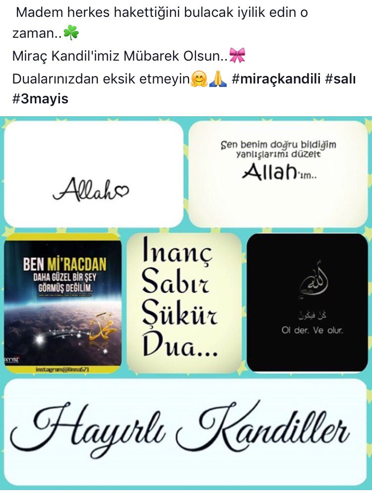 Miraç Kandil'imiz Mübarek Olsun..