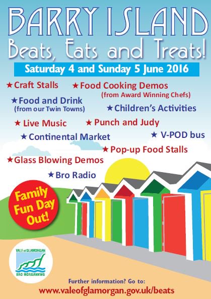 VOGCouncil's tweet photo. Beats, Eats and Treats at Barry Island this summer! https://t.co/mabh8e6X7N https://t.co/fOM63qV05K