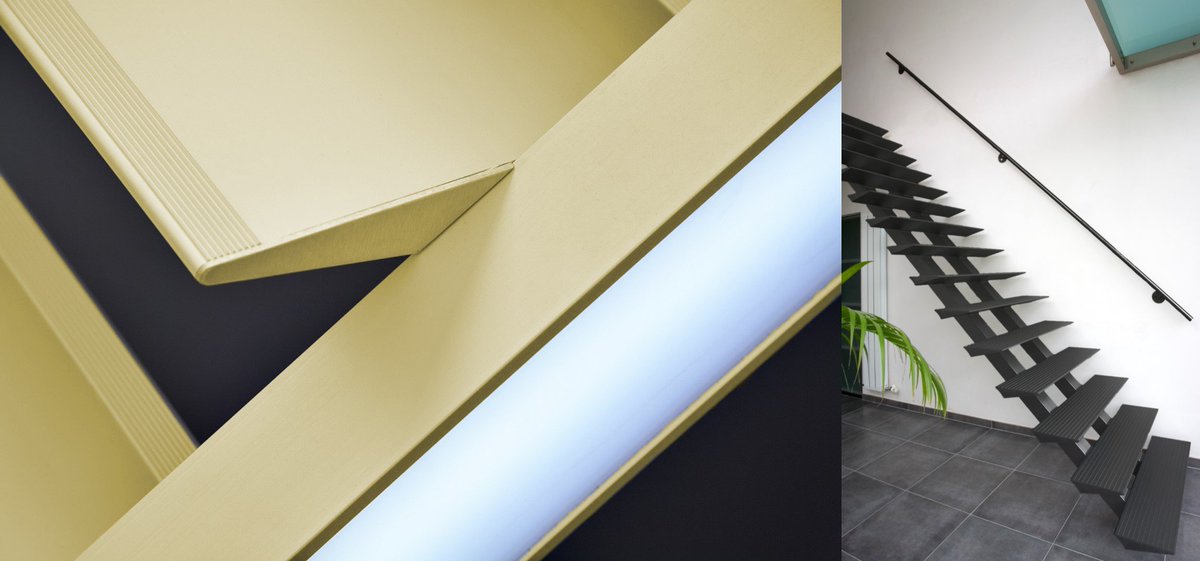 We're experimenting with #colored #aluminium stairs. Let us know what you think!