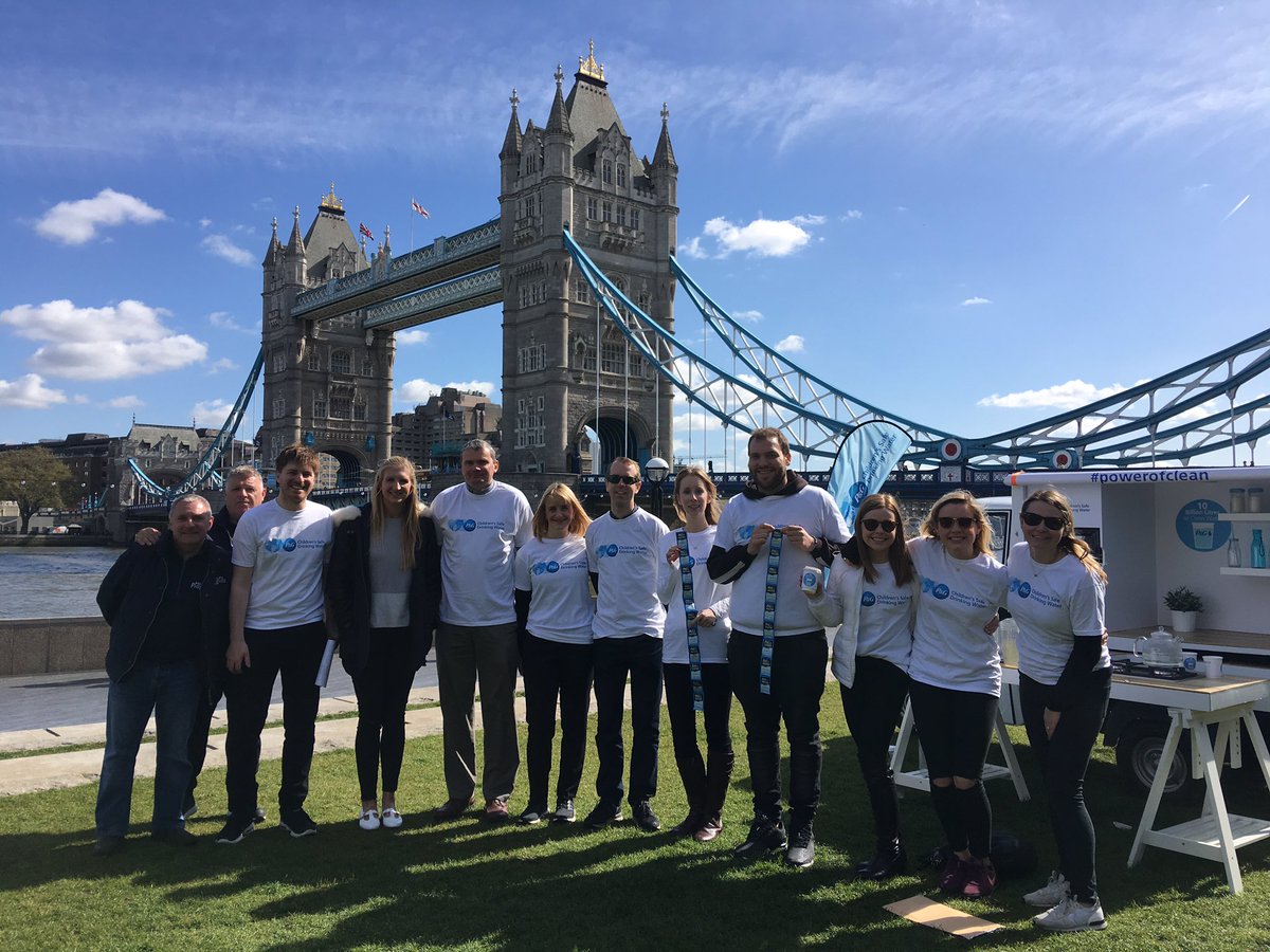 BeckAdlington's tweet photo. The #powerofclean team celebrating 10bn litres of clean drinking water with the P&amp;G Purifier of Water packets!! https://t.co/OKYNq6IkxF