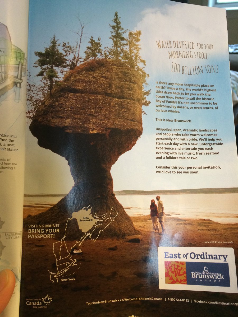 BradyBunchDMC's tweet photo. Ouch, I think #Maine just got slapped by this ad for New Brunswick, "East of Ordinary", we're extraordinary! https://t.co/vAmms5Z4BB