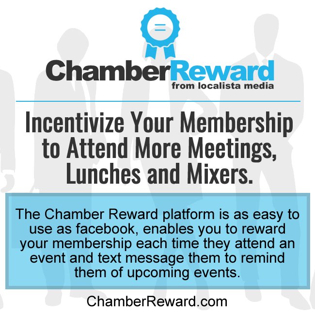 localista's tweet image. Reward membership for better attendance &amp;amp; engagement.#smallbiz #smallbusiness #IAmSmallBiz ChamberReward.com