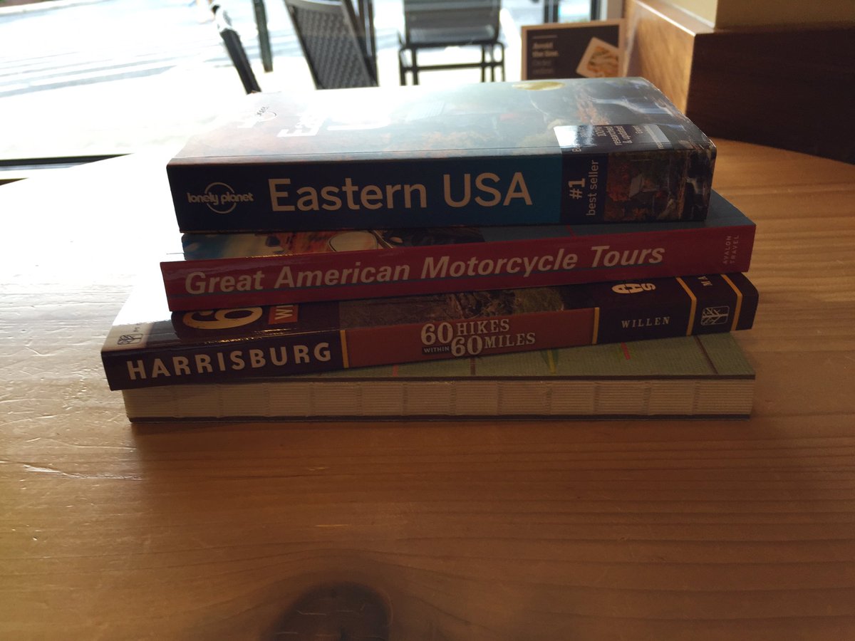 wanderlustnerd's tweet photo. My finds from the book store. In addition to my brand new atlas! Let the adventure begin!!! #theadventurebegins https://t.co/Ck1pobquNq