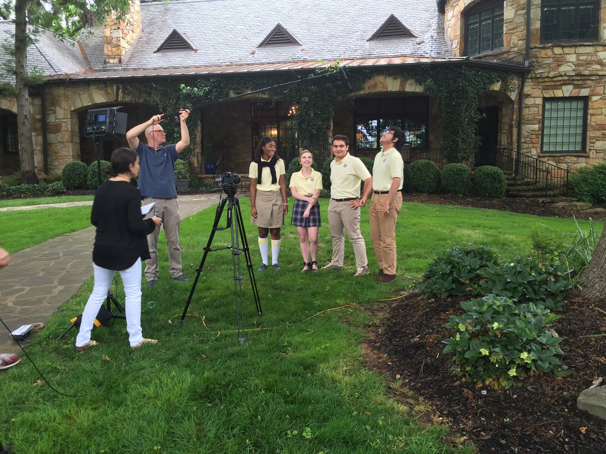 BHSHead's tweet photo. BHS students during their interview for Voices in America documentary airing this fall...@BrandonHall_Atl https://t.co/i6iEKjlXYv