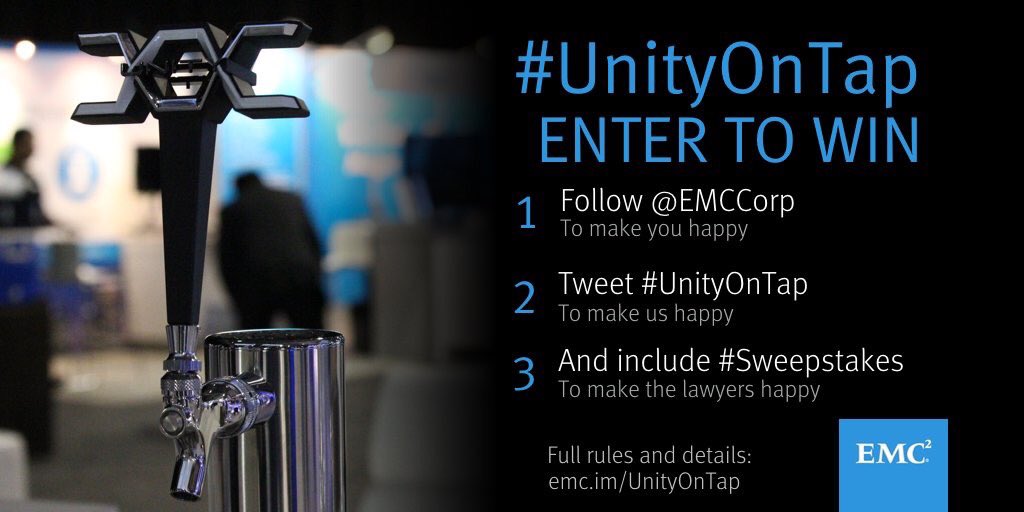Alexa_J_Gold's tweet photo. Stop by booth #364 to see the Unity Kegerator in person! Tweet to win! #UnityOnTap #EMC #EMCWorld #LasVegas https://t.co/zGAYkiriSf