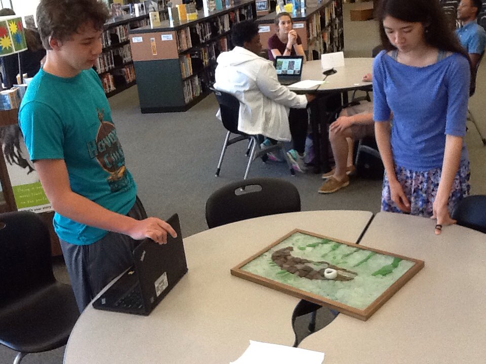 CHSReads's tweet photo. Showalter's 9th graders showing off their freshmen year-long projects #productbasedlearning! https://t.co/7x08m6NcnB
