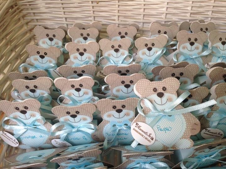 Un simpatico segnaposto per il tuo battesimo... #segnaposto #scatolina #blu #bimbo #bambino #orsetto #azzurro