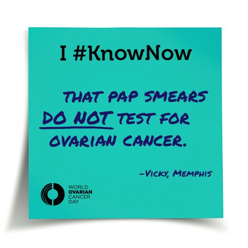 Now you know too! #ovariancancer. Share what you've learned to raise awareness at OvarianCancerDay.org #KnowNow