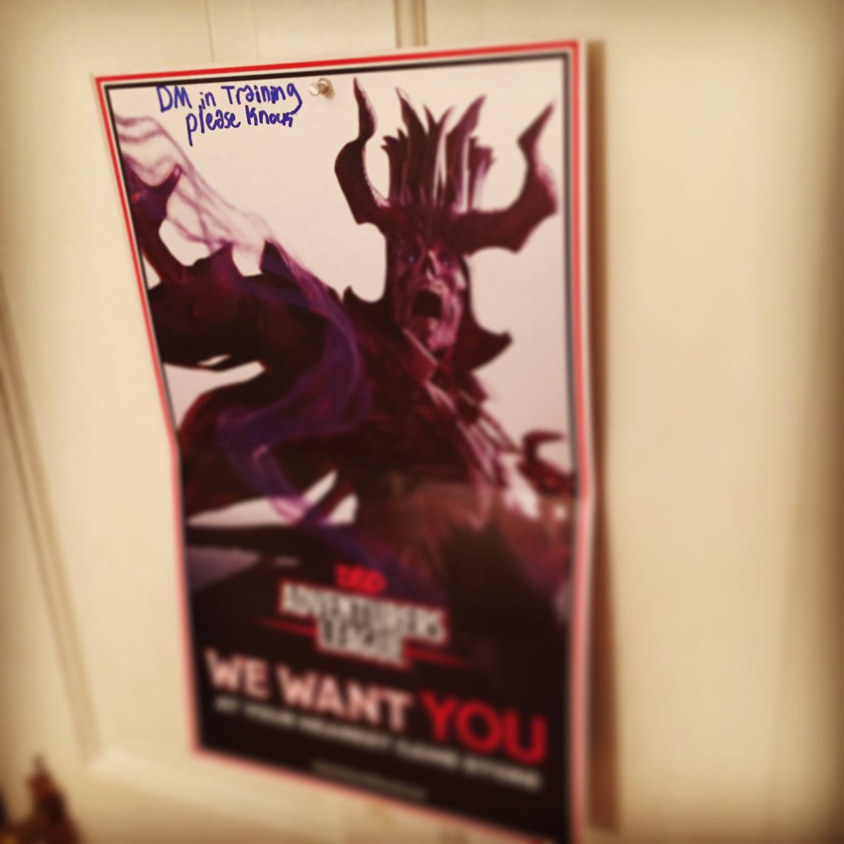 dndwithkids's tweet photo. So... I guess I should knock from now on... #dnd #kiddm #dmInTraing #bedroomdoor https://t.co/7oljwl2VWb