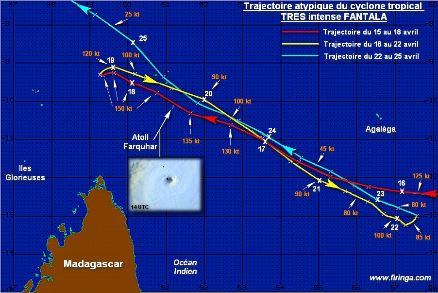 Firinga_le_site's tweet photo. Trajectoire #atypique du #cyclone #Fantala dans l'océan #indien. #Farquhar #Madagascar https://t.co/TdU11WLXF2