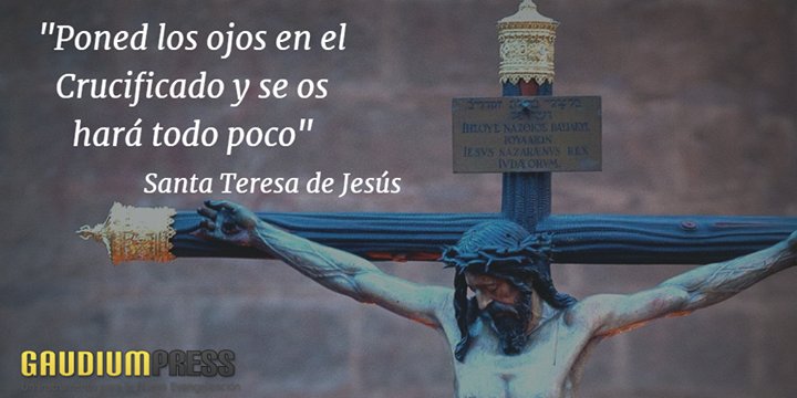 gaudiumesp's tweet photo. “Poned los ojos en el Crucificado y se os hará todo poco” (Santa Teresa de Jesús)

¡Es 3 de mayo y celebramos la Sa… https://t.co/h2TDfGbgGn