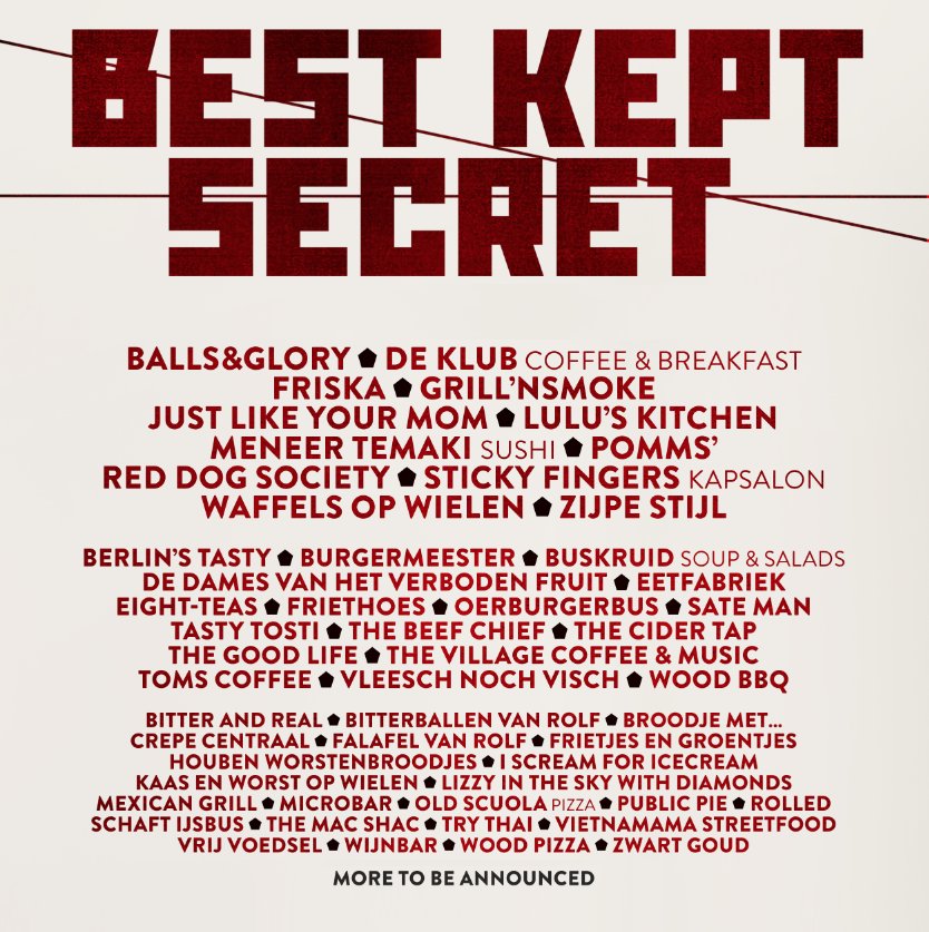 <a href="/POMMS_NL/">Pomms'</a> Tof om jullie er bij te hebben op #BKS16! bestkeptsecret.nl/menu/