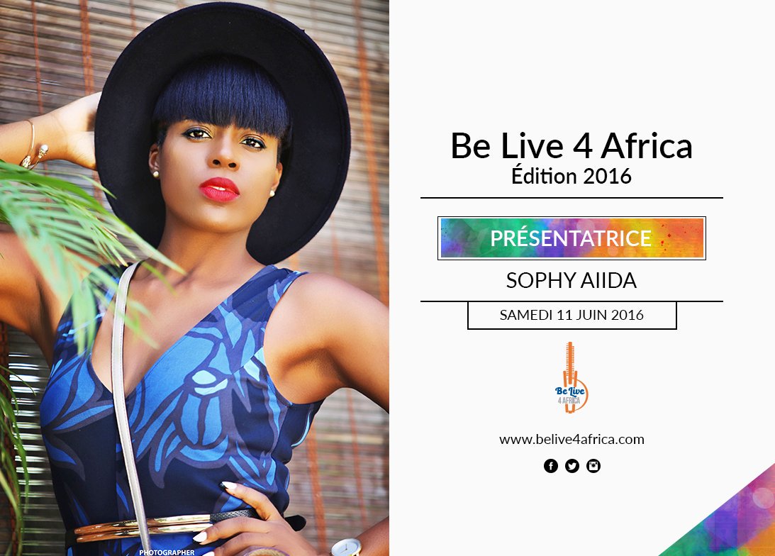 BeLive4Africa's tweet photo. Discussions/shows et after party, le tout présenté par @SophyAiida 
#BL4A16 rdv le 11 juin!
https://t.co/TbpYf2LBZQ https://t.co/fHUchght00