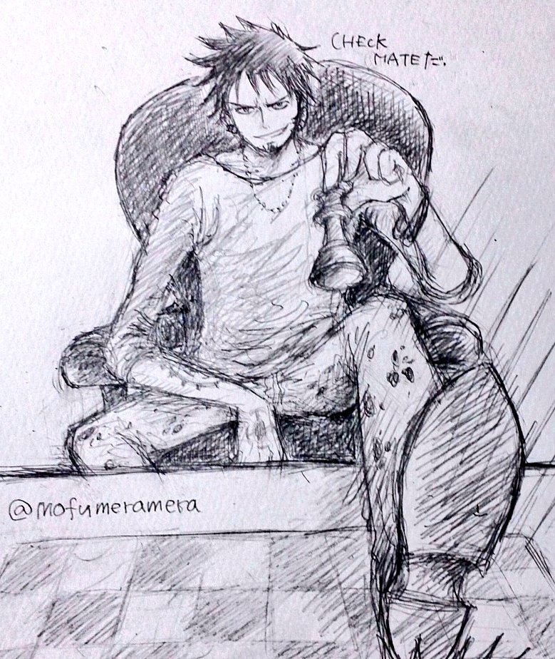 @akari_life ワンドロで描いたローさんですがよかったらw(((^^;) 