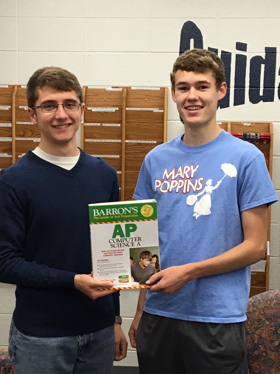 jscott72508's tweet image. Wish @Nick_Johnston63 and @TimberKent 🍀luck🍀 on their #apcomputerscience exam!