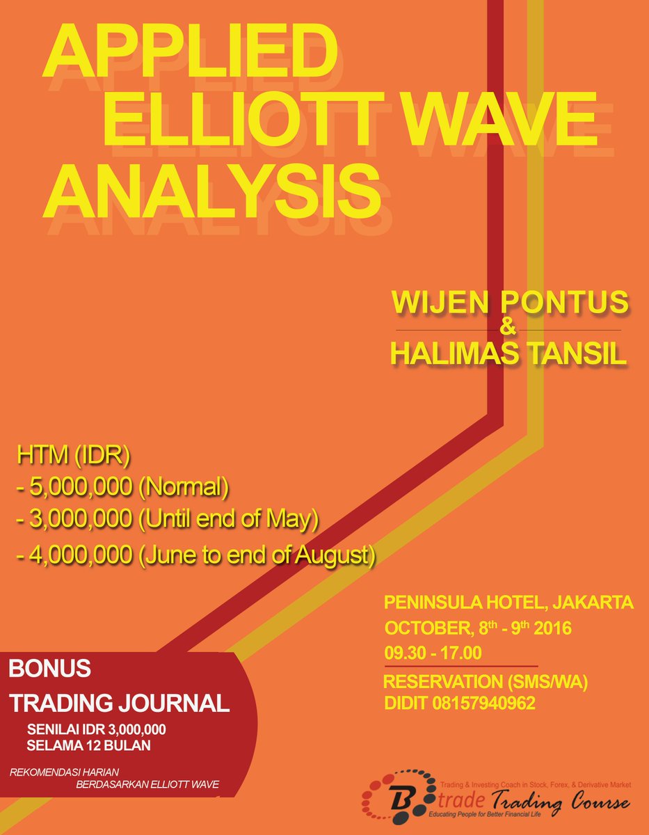 WijenPontus's tweet photo. Bagi yg meretweet plg bnyk tweet sy mengenai Workshop ini, sy berikan 1 free seat #WSElliottWave (diundi akhir Mei) https://t.co/axnvBB4kZS