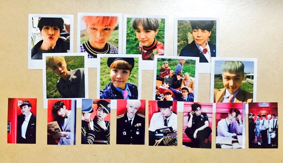 Complete set of Polaroid and mini photocards from BTS Young