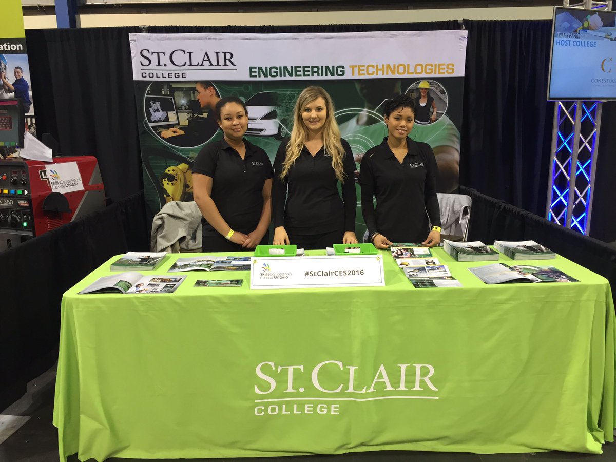 StClairVisitsU's tweet photo. Good Morning Waterloo!@skillsontario #excited to be HERE! Tweet a #selfie and hashtag #StClairCES2016 to win PRIZES! https://t.co/9Bjqmf086G
