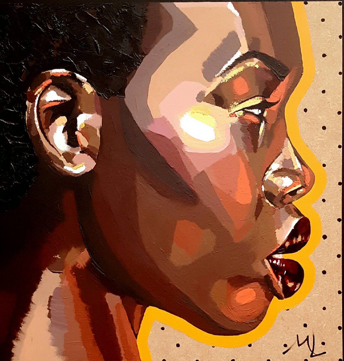 ml_art_'s tweet photo. Dernière peinture ! Plein de test, relief dans les cheveux... Vous en dites quoi? #art #paint #painting #artwork https://t.co/J9fwnkmyhk