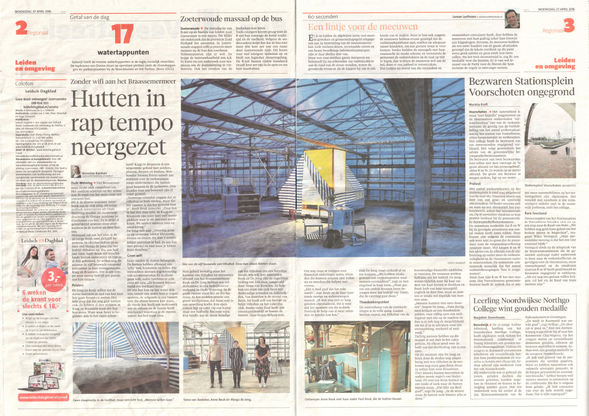 Lees hier het artikel over ons verschenen in het <a href="/leidschdagblad/">Leidsch Dagblad</a>. Jouw avontuur al geboekt?oneplanetcrowd.com/nl/project/147…