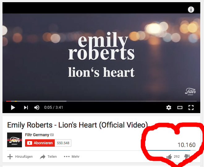 HomeStudiosHH's tweet photo. Wow, schon über 10.000 Views auf dem Video zu "Lion´s Heart". https://t.co/1u2174Ui4j https://t.co/YtRnQN5G9h