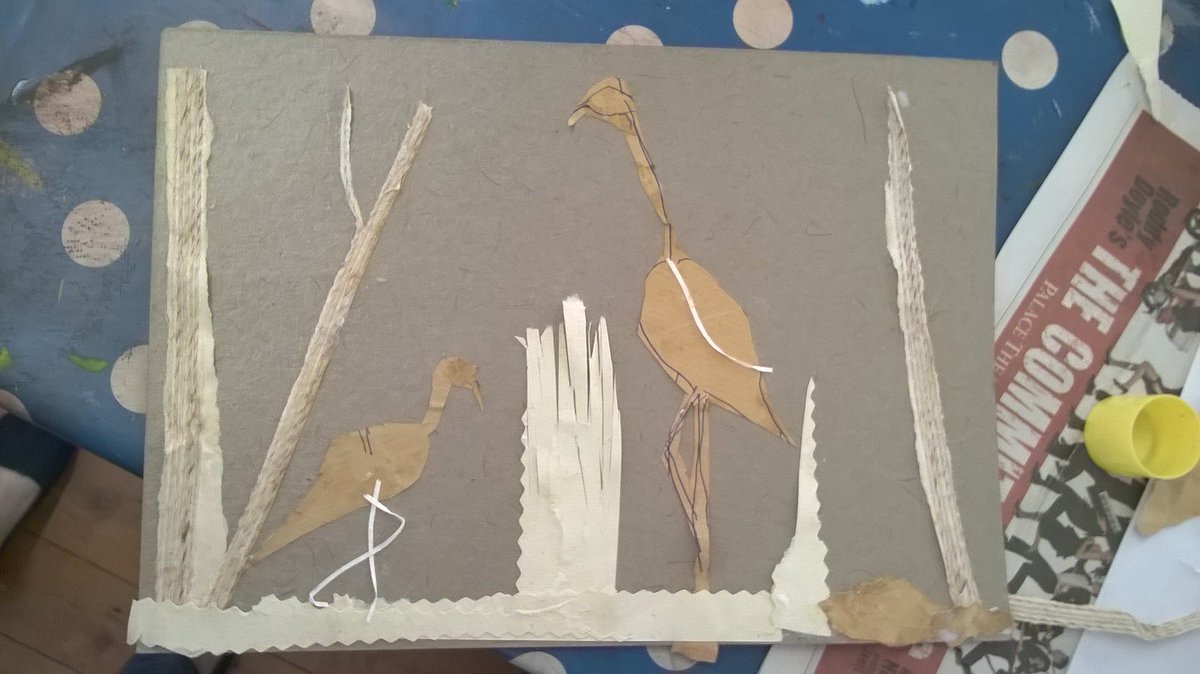 artmanship's tweet photo. Fun #moveandmake today designing plates for collagraph prints! @printedwonders @intraarts @IconTheatreUK @WendyDaws https://t.co/kcpCt2kU6E