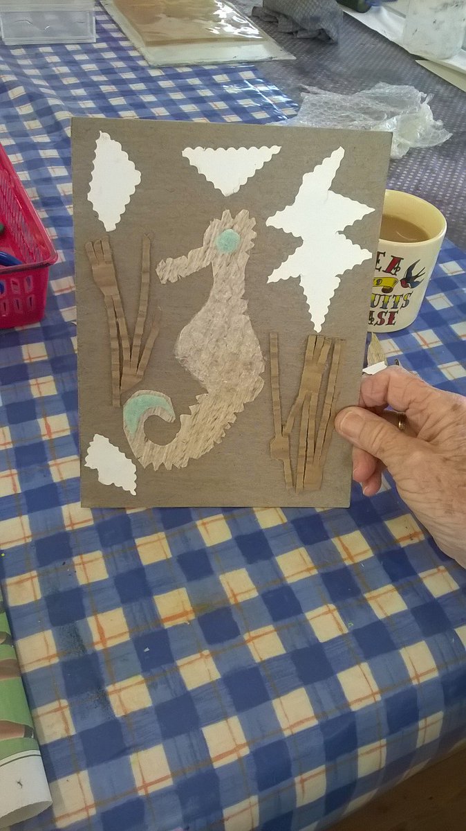 artmanship's tweet photo. Fun #moveandmake today designing plates for collagraph prints! @printedwonders @intraarts @IconTheatreUK @WendyDaws https://t.co/kcpCt2kU6E