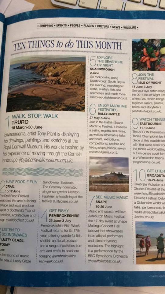 RockpoolMediaSW's tweet photo. No. 1 thing to do this month, says @coastmag! Catch Cornwall artist @TonyPlant1962 at @Cornwall_Museum until 30 June https://t.co/cOK8Cx9LxL