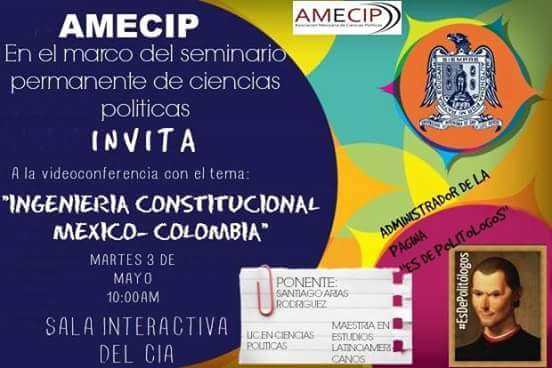 PortalJMX's tweet image. Comité @AMECIP de la @UASLPAutonoma invita hoy conferencia &quot;Ingeniería Constitucional&quot; 10am Sala Interactiva CIA
