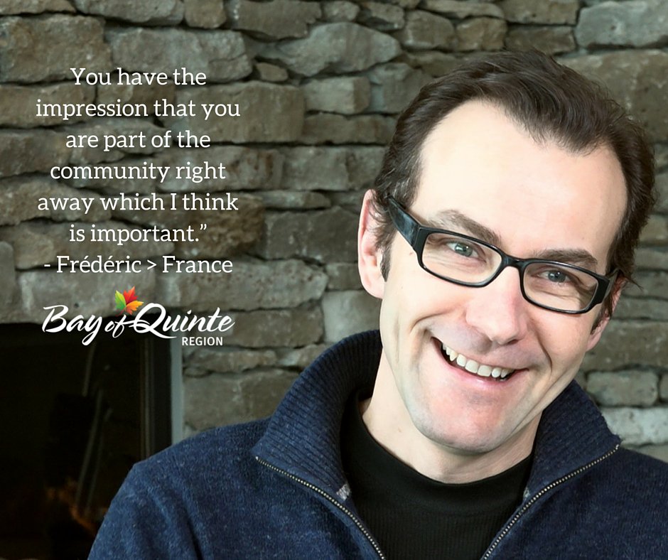 QuinteLiving's tweet photo. Welcome to #BayofQuinte: hear why Frederic chose the region on our new #Immigration Portal: https://t.co/VwlvX5sXi8 https://t.co/W5dO6T23JL