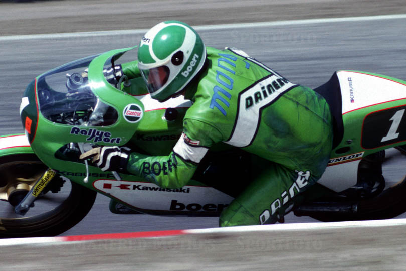 #OnThisDay 1981, Anton Mang on Kawasaki won both 350cc & 250cc races at Hockenheim on his was way to win both titles