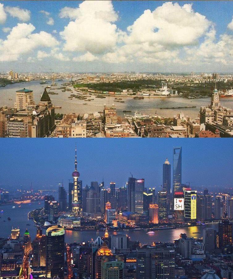 CurtisSChin's tweet photo. Shanghai in 20. From 1990-2010. More on Asia at our @MilkenInstitute panels. Hashtag: #MIAsia | China. India. ASEAN. https://t.co/l2FfrVEbP8