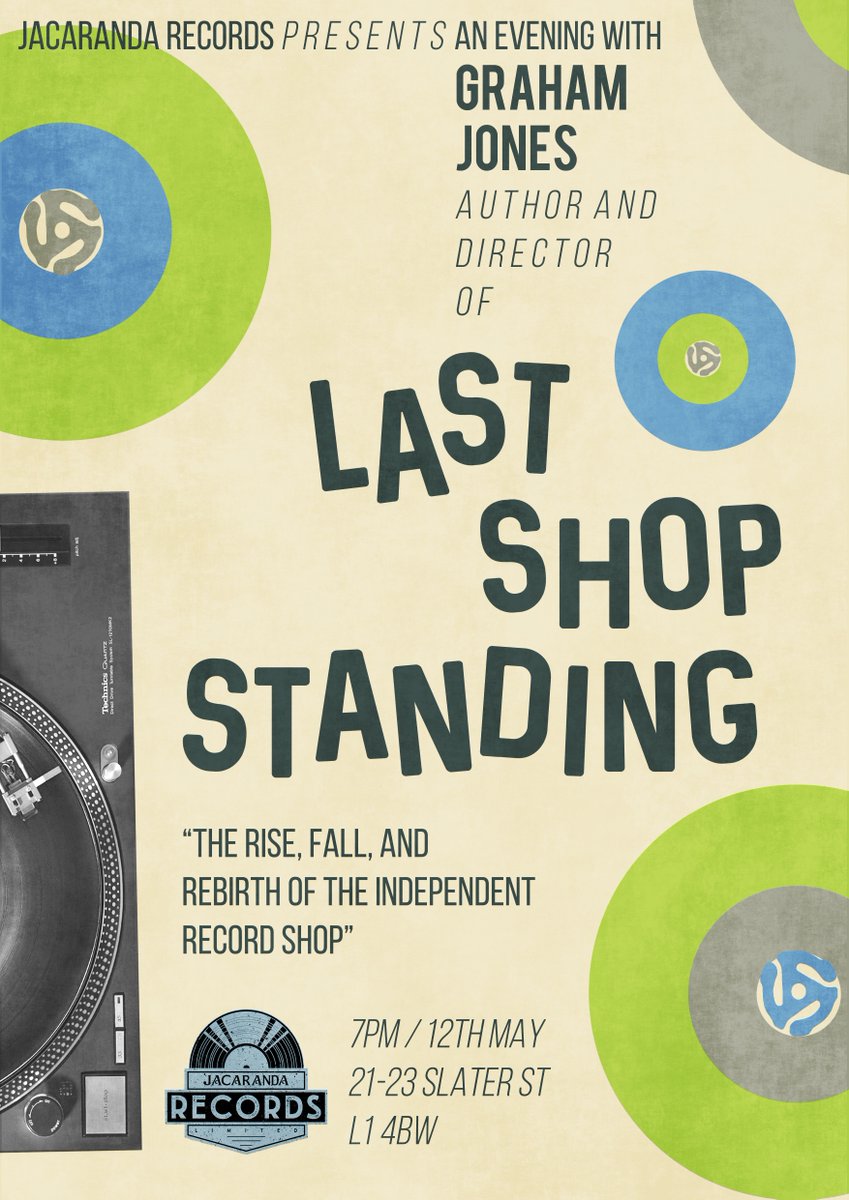 jacrecordstore's tweet photo. just over a week until our visit from author/director GRAHAM JONES! #lastshopstanding #vinyl #records https://t.co/OT8FFiNo4W