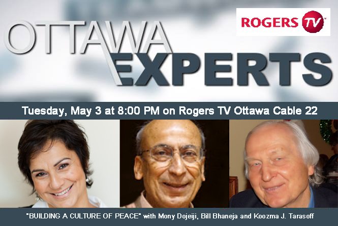 MonyDojeiji's tweet photo. "Building a culture of #peace" #OttawaExperts tonite at 8PM, @rogerstv22 #Ottawa #localtv #innerpeace #consciousness https://t.co/OjaebiNlyJ