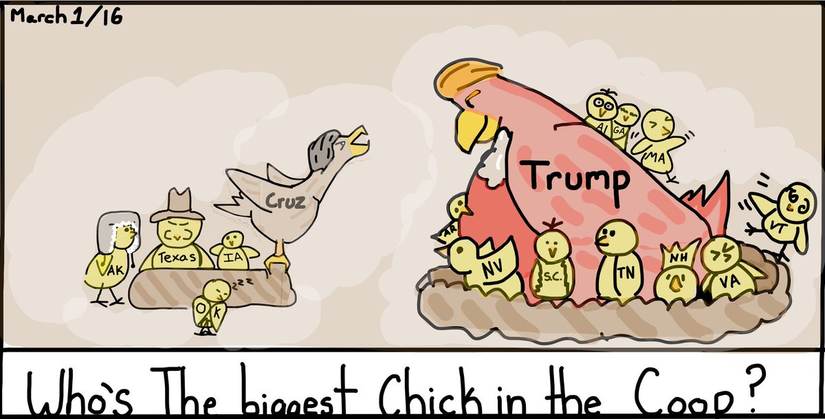 BuckleyBark's tweet photo. Who's The Biggest Chick In The Coop? https://t.co/04QdgKuRLk Original cartoon by 8th grader @AnnieM_bcds @BuckleyCDS https://t.co/lZCXwwpNzd
